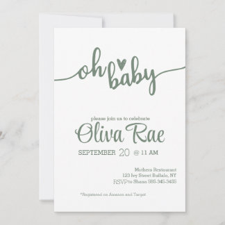 Oh Baby Invite