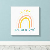 Oh Baby je bent zo geliefd Canvas Afdruk (Insitu (Houten vloer))