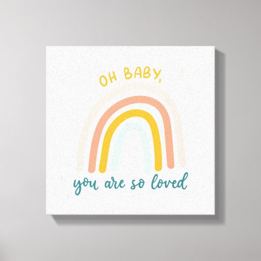 Oh Baby je bent zo geliefd Canvas Afdruk (Voorkant)