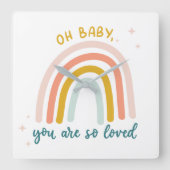 Oh Baby je bent zo geliefd Vierkante Klok (Voorkant)