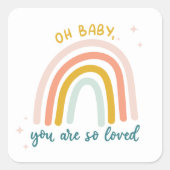 Oh Baby je bent zo geliefd Vierkante Sticker (Voorkant)