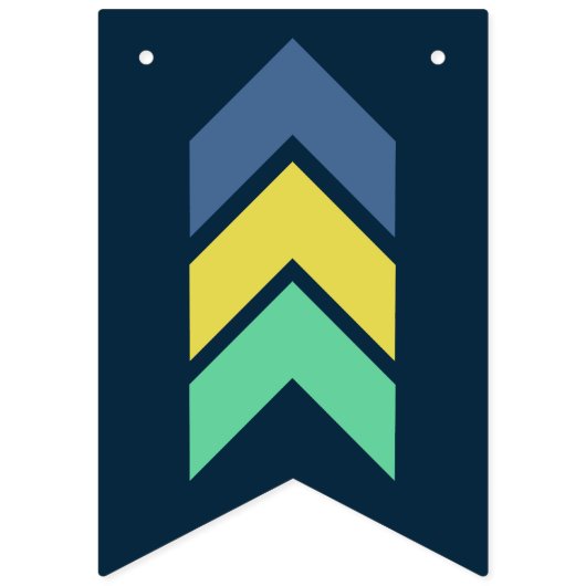 Oh Baby! Jongen Baby shower Nautical Vlaggetjes (Eerste vlag)