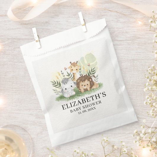 Oh Baby Jungle Animals Baby Shower Bedankzakje (Geknipt)