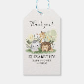Oh Baby Jungle Animals Baby Shower Cadeaulabel (Voorkant)