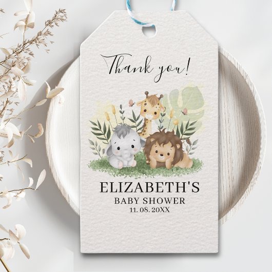 Oh Baby Jungle Animals Baby Shower Cadeaulabel