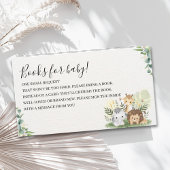 Oh Baby, Jungle Animals Baby Shower Informatiekaartje