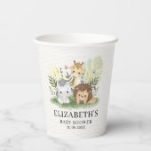 Oh Baby Jungle Animals Baby Shower Papieren Bekers (Achterkant)