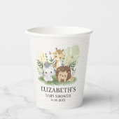 Oh Baby Jungle Animals Baby Shower Papieren Bekers (Voorkant)