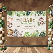 Oh Baby Jungle Safari Baby Shower Slagzin Spandoek