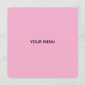 Oh Baby Kat Afbeelding Baby Shower  Menu (Achterkant)