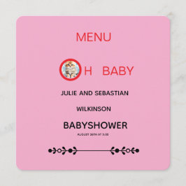 Oh Baby Kat Afbeelding Baby Shower  Menu