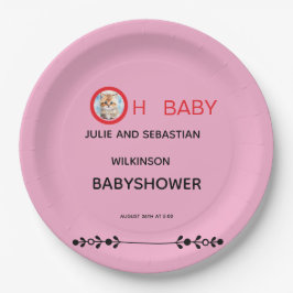 Oh Baby Kat Afbeelding Baby Shower Papieren Bordje