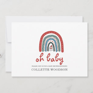 Oh Baby kerstfeestdag Boho regenboogBaby shower Kaart