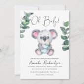 Oh Baby! Koala Beer Baby shower Uitnodiging (Voorkant)