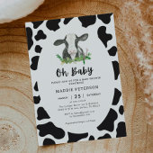 Oh Baby Koe Theme Boy Baby shower Uitnodiging