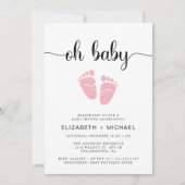 Oh Baby Koppels Baby Meisje Douche Kaart (Voorkant)