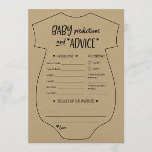 Oh Baby Kraft Voorspellingen en Advice Card Kaart