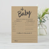 Oh Baby Kraft Voorspellingen en Advice Card Kaart (Staand voorkant)
