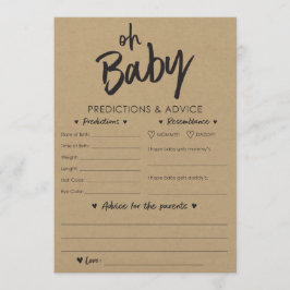 Oh Baby Kraft Voorspellingen en Advice Card Kaart