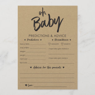 Oh Baby Kraft Voorspellingen en Advice Card Kaart