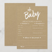 Oh Baby Kraft Voorspellingen en Advice Card Kaart (Voorkant / Achterkant)
