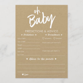 Oh Baby Kraft Voorspellingen en Advice Card Kaart