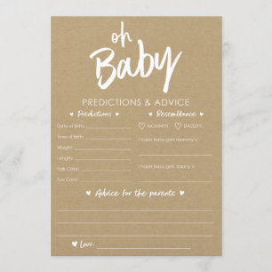 Oh Baby Kraft Voorspellingen en Advice Card Kaart
