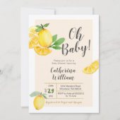 Oh Baby Lemon Baby shower Uitnodiging (Voorkant)