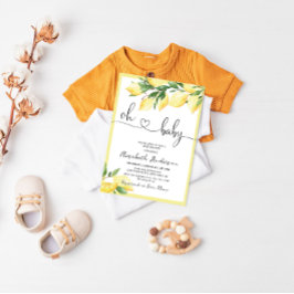 Oh Baby Lemon Baby shower Uitnodiging
