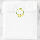 Oh Baby Lemon Floral Baby Dank je voor Sticker (Tas)