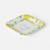 Oh Baby Lemon Zomer Baby shower Papieren Bordje (Gebogen)
