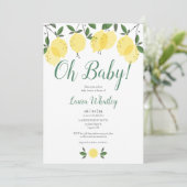 Oh Baby Lemons Baby shower Kaart (Staand voorkant)