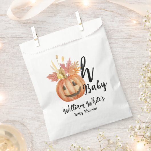 Oh Baby! Leuke pompoen Halloween Herfst Baby showe Bedankzakje (Geknipt)
