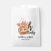 Oh Baby! Leuke pompoen Halloween Herfst Baby showe Bedankzakje (Voorkant)