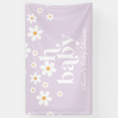 Oh Baby Lila Daisy boho douche Banner (Verticaal)