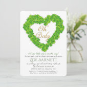 Oh Baby Lucky Clover Baby shower Uitnodiging (Staand voorkant)