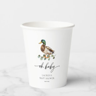 Oh Baby Mallard Duck Baby shower Papieren Bekers