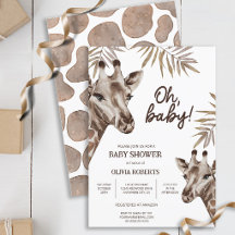 Oh Baby Mama en Baby Giraffe Neutraal Baby shower
