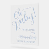 Oh Baby! Meisje Baby shower Welkom Acryl Bord (Hoek)