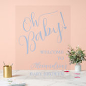 Oh Baby! Meisje Baby shower Welkom Acryl Bord (Huwelijk)