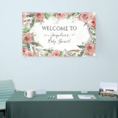 Oh Baby Meisje Douche BOHO Waterverf Bloemkroon Spandoek (Beurs)