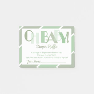 Oh Baby Meisje Groen Moderne Typografie Luier Raff Post-it® Notes