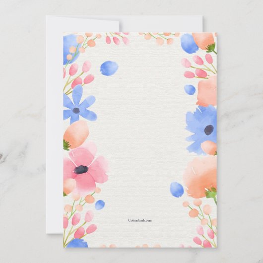 Oh Baby meisje uitnodiging (Achterkant)