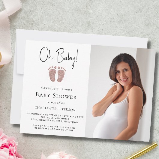 Oh Baby Meisjes Baby Shower  Kaart