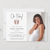 Oh Baby Meisjes Baby Shower  Kaart (Voorkant)