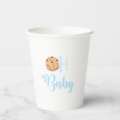 Oh Baby Melk en Cookies blauw Baby shower Papieren Bekers (Voorkant)