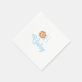 Oh Baby Melk en Cookies blauw Baby shower Servet (Hoek)