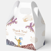 Oh Baby middeleeuwse sprookjesachtige Dragon Boy B Bedankdoosjes (Achterkant)