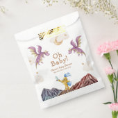 Oh Baby middeleeuwse sprookjesachtige Dragon Boy B Bedankzakje (Gezegeld)