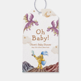 Oh Baby middeleeuwse sprookjesachtige Dragon Boy B Cadeaulabel